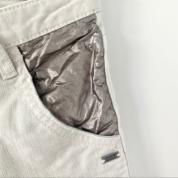 MAISON SCOTCH Mid-Rise Straight Fit Jeans Ivory / Gold - Picture 1 of 8